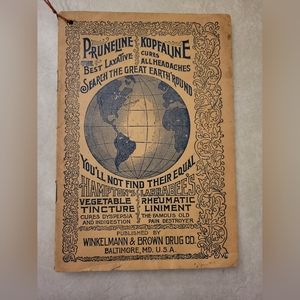 Antique Winkelmann & Brown Drugs Co. Medical Pamphlet Baltimore Maryland